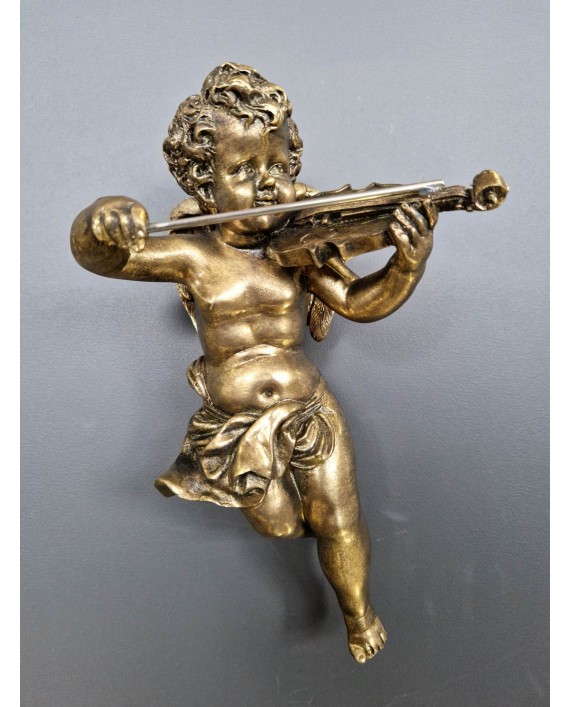 Sienos dekoracija "GOLD CHERUB VIOLIN"